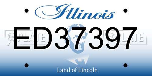 ED37397 Illinois License Plate