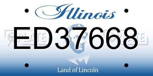 ED37668 Illinois License Plate