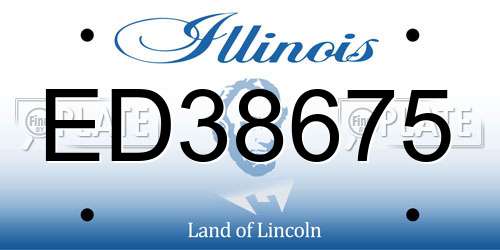 ED38675 Illinois License Plate