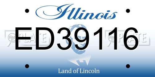 ED39116 Illinois License Plate