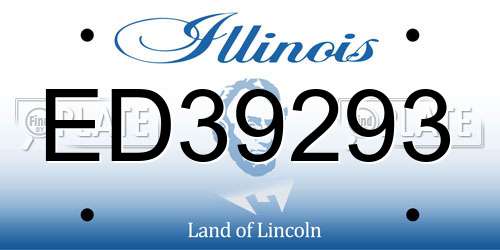 ED39293 Illinois License Plate