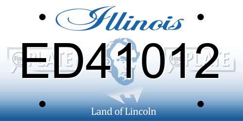 ED41012 Illinois License Plate