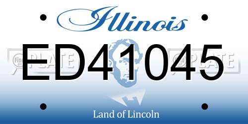 ED41045 Illinois License Plate