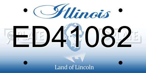 ED41082 Illinois License Plate