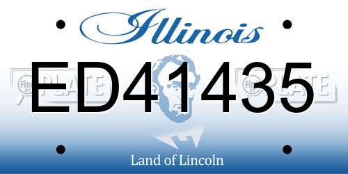 ED41435 Illinois License Plate