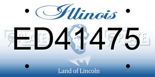 ED41475 Illinois License Plate