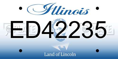 ED42235 Illinois License Plate