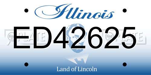 ED42625 Illinois License Plate