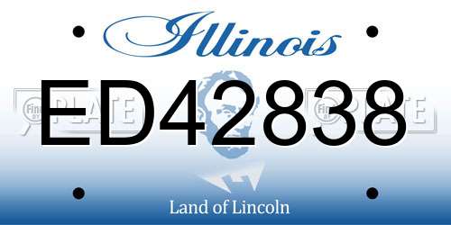 ED42838 Illinois License Plate