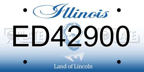 ED42900 Illinois License Plate