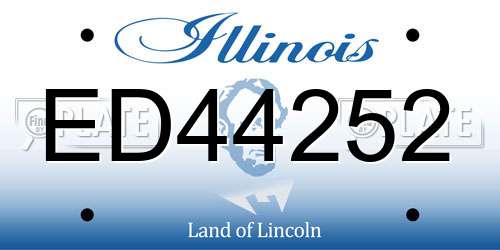 ED44252 Illinois License Plate