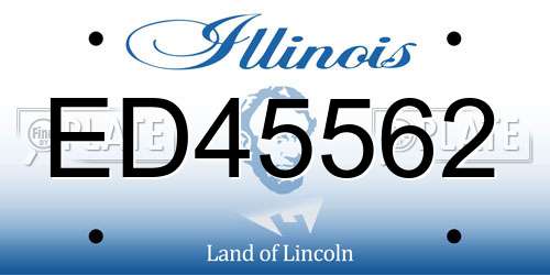 ED45562 Illinois License Plate