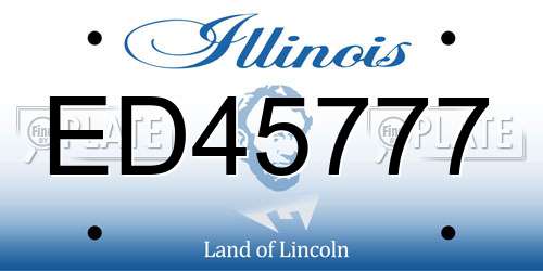 ED45777 Illinois License Plate