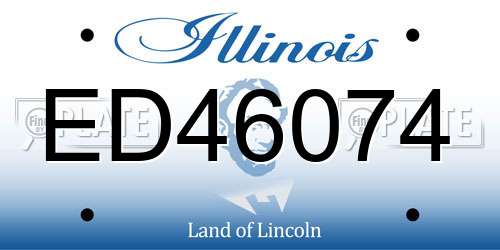 ED46074 Illinois License Plate