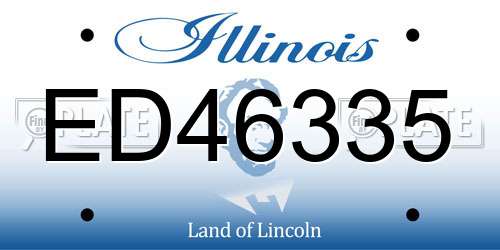 ED46335 Illinois License Plate