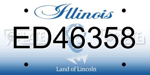 ED46358 Illinois License Plate