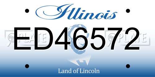 ED46572 Illinois License Plate