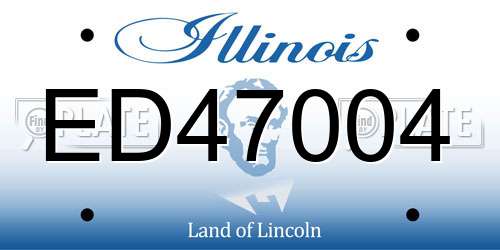 ED47004 Illinois License Plate
