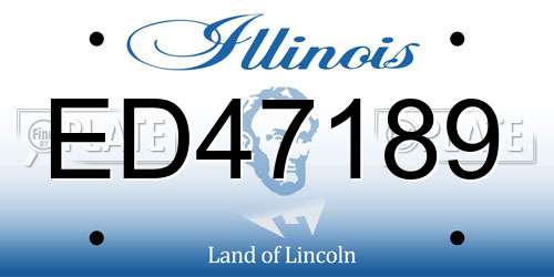 ED47189 Illinois License Plate