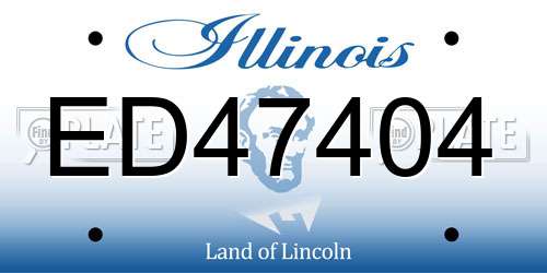 ED47404 Illinois License Plate