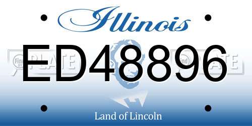 ED48896 Illinois License Plate