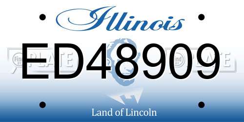 ED48909 Illinois License Plate