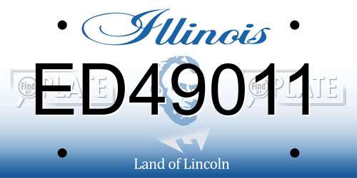 ED49011 Illinois License Plate