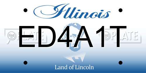 ED4A1T Illinois License Plate