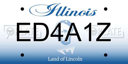 ED4A1Z Illinois License Plate