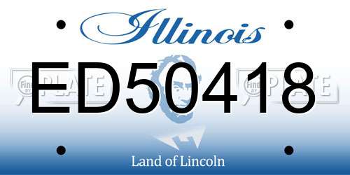 ED50418 Illinois License Plate