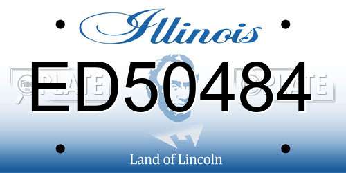 ED50484 Illinois License Plate