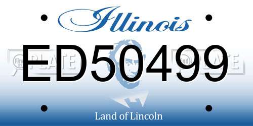 ED50499 Illinois License Plate