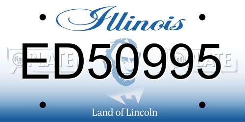 ED50995 Illinois License Plate