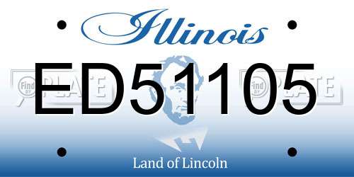 ED51105 Illinois License Plate