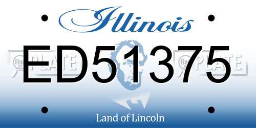 ED51375 Illinois License Plate