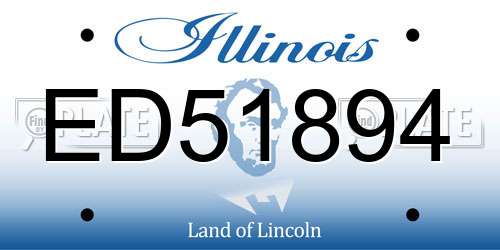 ED51894 Illinois License Plate