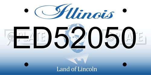 ED52050 Illinois License Plate