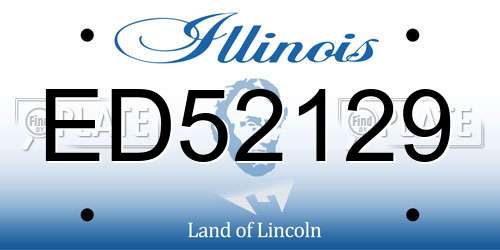 ED52129 Illinois License Plate