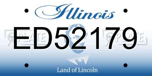 ED52179 Illinois License Plate