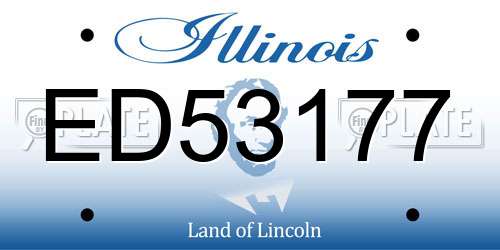 ED53177 Illinois License Plate