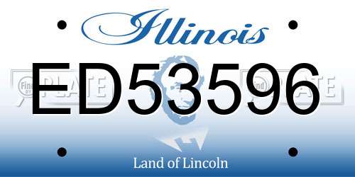 ED53596 Illinois License Plate