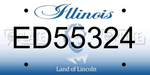ED55324 Illinois License Plate