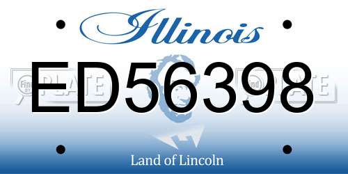 ED56398 Illinois License Plate