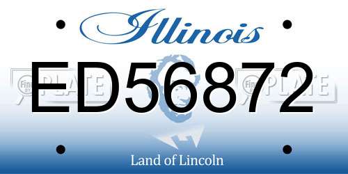 ED56872 Illinois License Plate