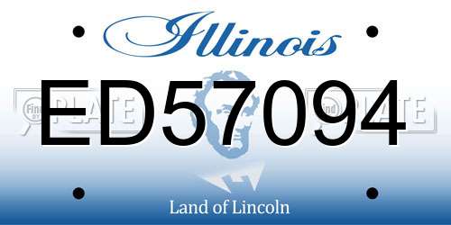 ED57094 Illinois License Plate