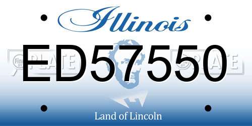 ED57550 Illinois License Plate