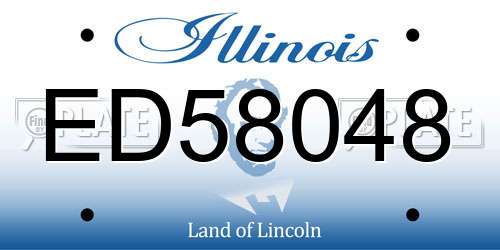 ED58048 Illinois License Plate