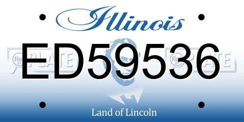 ED59536 Illinois License Plate