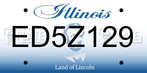 ED5Z129 Illinois License Plate