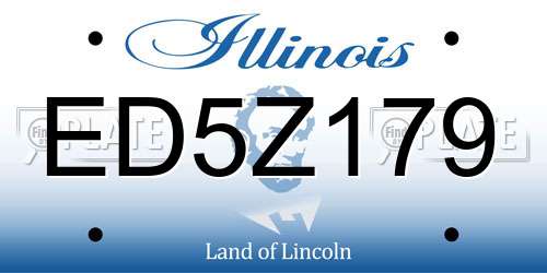 ED5Z179 Illinois License Plate